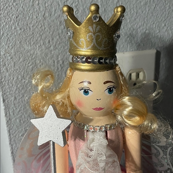 Wooden Nutcracker punk fairy with magical wand 14” - Picture 2 of 8